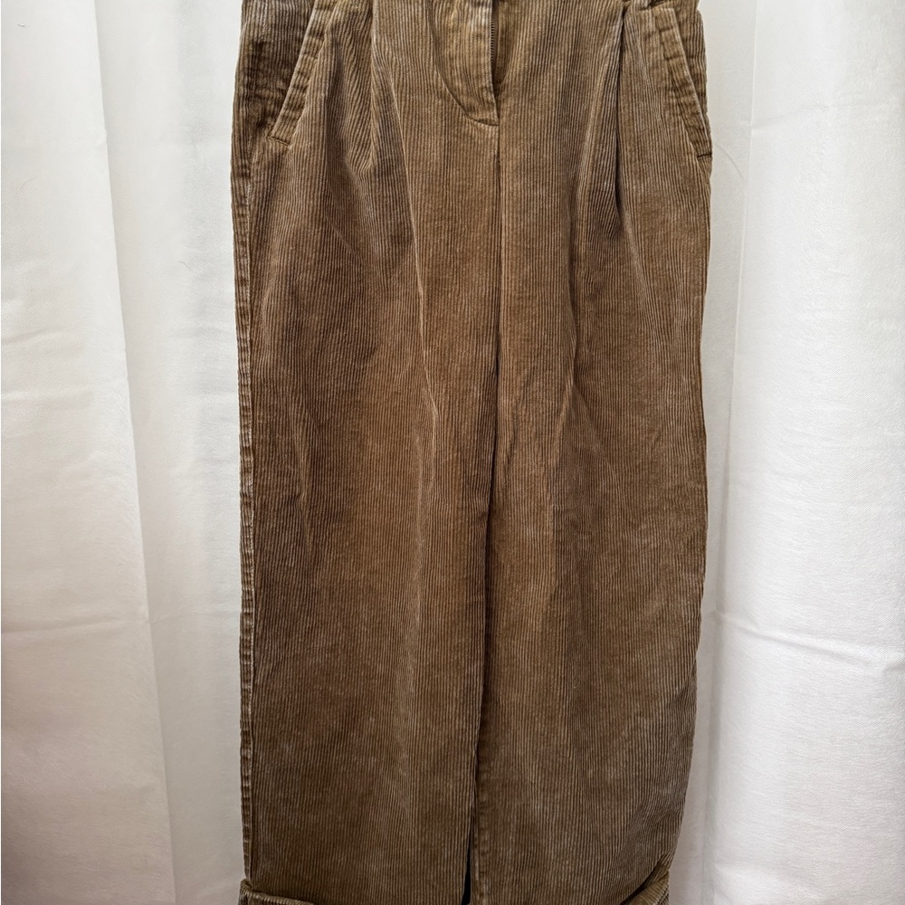 Democracy Brown Wide Leg Corduroy Pants